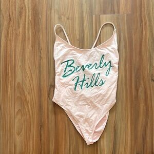 Women's Pink One Piece Bathing Suit